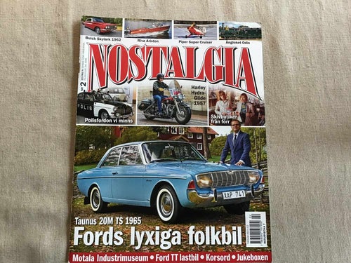 NOSTALGIA NR 2 2019 FORD TAUNUS,POLIS FORDON,SKIVBUTIK,BUICK,ÅNGLOK,MOTALA,VOLVO