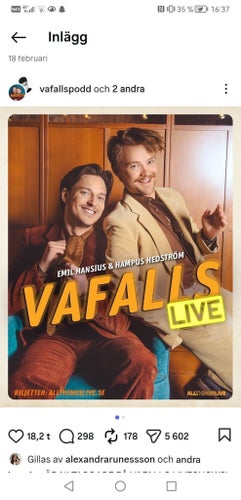Vafalls Live med Emil Hansius och Hampus Hedström