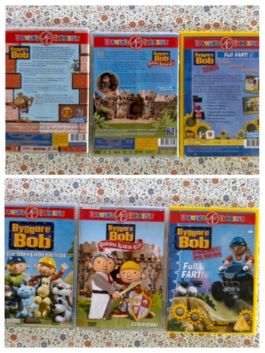 Stor samling av ”Byggare Bob” DVD filmer 11 st varav 2 st inplastade Nostalgi