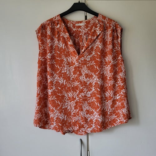 ARKET Somrig orange blus, storlek 34