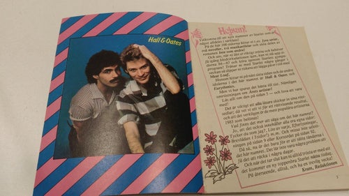 Starlet 1983 nr 35 Idolbilder Hall & Oates, Meat Loaf, Eurythmics. Very Fine