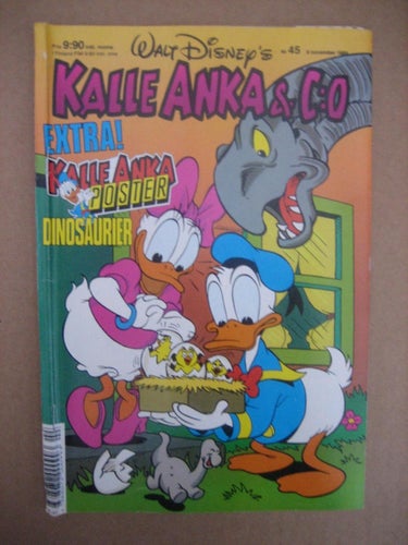 Kalle Anka & C:O    Nr:45-1989  (Posters på Dinosaurier)