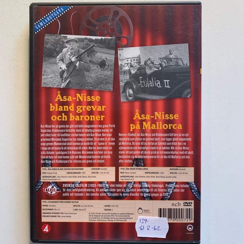 ÅSA-NISSE BLAND GREVAR OCH BARONER + ÅSA NISSE PÅ MALLIRCA. DVD SV -61 & -62.