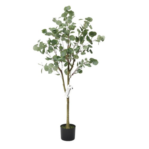 120cm Detachable Artificial Eucalyptus Tree Faux Plant Fresh Green Decor