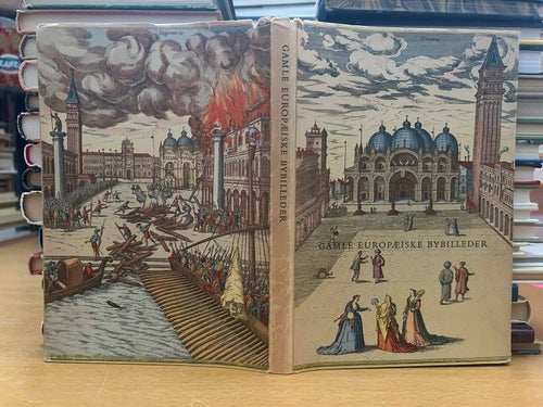 Gamle europæiske bybilleder av Georg Braun, Franz Hogenberg bok, Very Fine plus