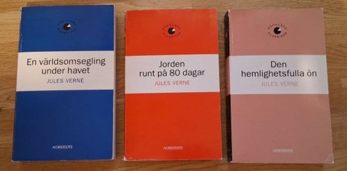 Bokpaket Jules Verne x 3 nyutgåvor 1993