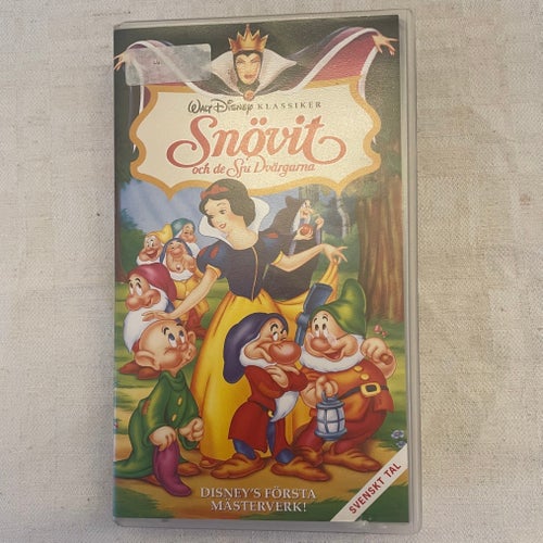 SNÖVIT och de Sju Dvärgarna - Walt Disney Klassiker VHS, Toppskick!