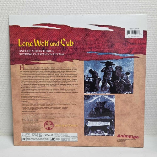 Lone Wolf and Cub: Baby Cart in the land of demons Laserdisc