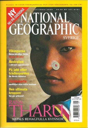National geographic September 2000 komplett med bilaga