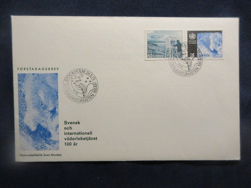 ÄLDRE FDC (1973) SVENSK OCH INTERNATIONELL VÄDERLEKSTJÄNST 100 ÅR