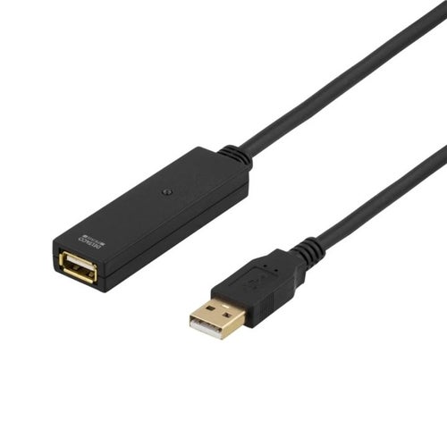 NY DELTACO PRIME, USB förlängningskabel, aktiv, USB 2.0, 20m (USB2-EX20M)