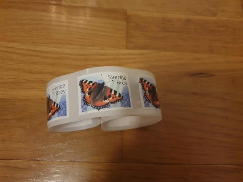 Valörlösa frimärken, postfriska, nya oanvända 10st Fjärilar