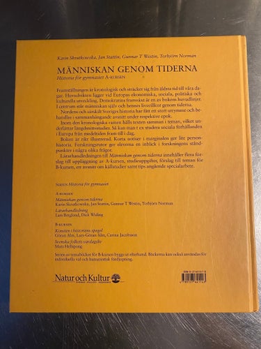 MÄNNISKAN genom tiderna av Karin Skrutkowska, Jan Stattin, Gunnar T Westin,