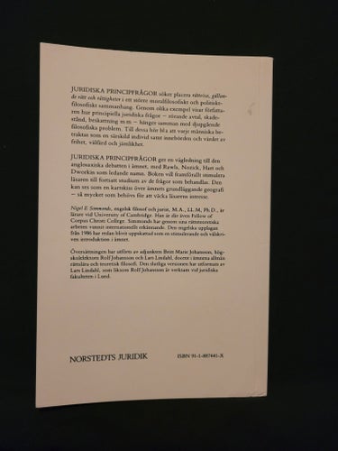 Juridiska principfrågor - Nigel E Simmonds - 1996