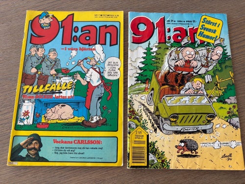 91:an serietidning nr 11 1977 och 21 1994