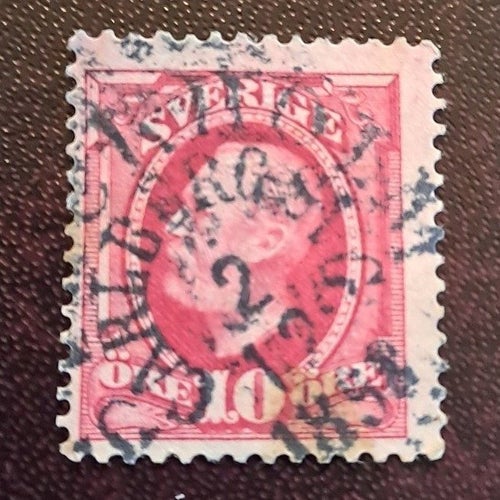F54. 10 öre Oscar II. Stockholm, Carlbergsg. 2.12.1898