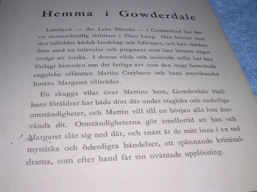 Theo Lang - Hemma i Gowderdale (hft) sv. första 1948