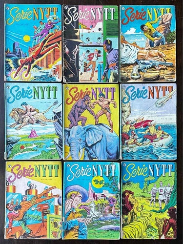 Samling av Serie-Nytt tidningar, blandade årgångar, 1959-80, 12 st