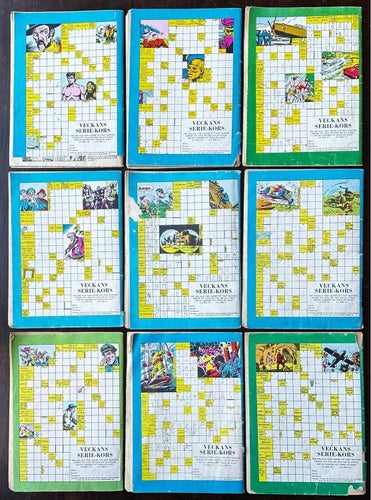 Samling av Serie-Nytt tidningar, blandade årgångar, 1959-80, 12 st