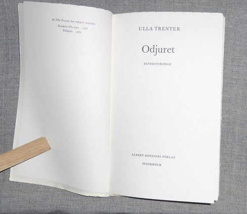 Ulla Trenter - Odjuret. Originalutgåva