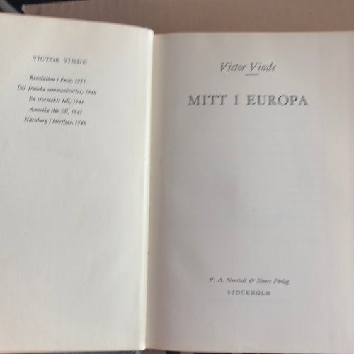 Mitt i Europa av Victor Vinde