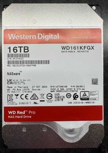 Western Digital Red Pro 16 TB WD161KFGX