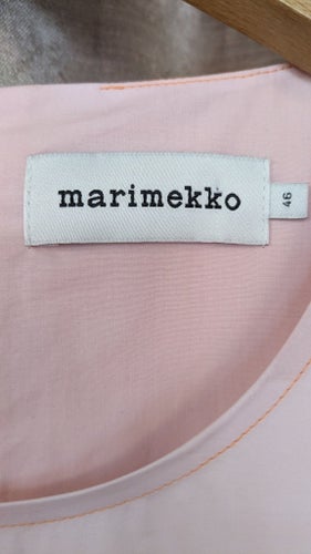 Marimekko orange och vit topp, storlek 46