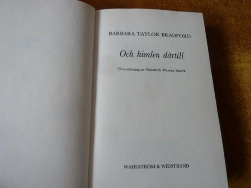 OCH HIMLEN DÖRTILL, B. T. BRADFORD, 1995,  BÖCKER