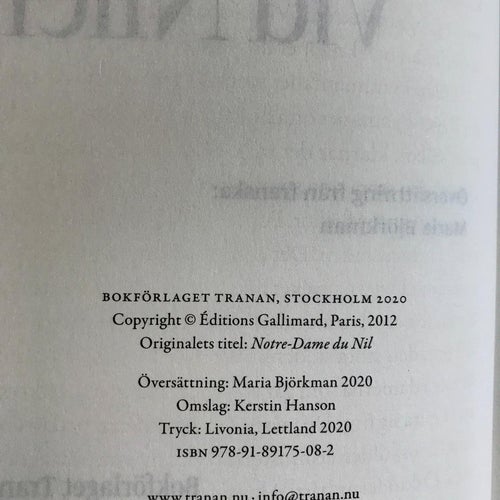MADONNAN VID NILEN Scholastique Mukasonga 2020