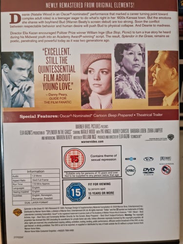 Splendor in the Grass (1961) Elia Kazan med Natalie Wood, Warren Beatty.