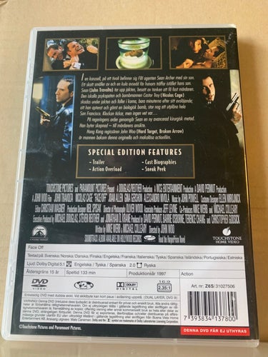 Face Off, Special Edition, John Travolta, Nicolas Cage, Dvd