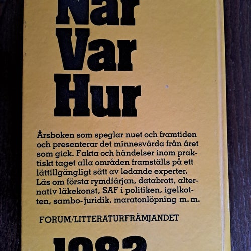 Bok - När Var Hur 1982