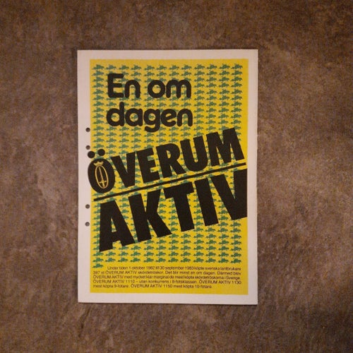 Broschyr Överum Aktiv Skördetröskor