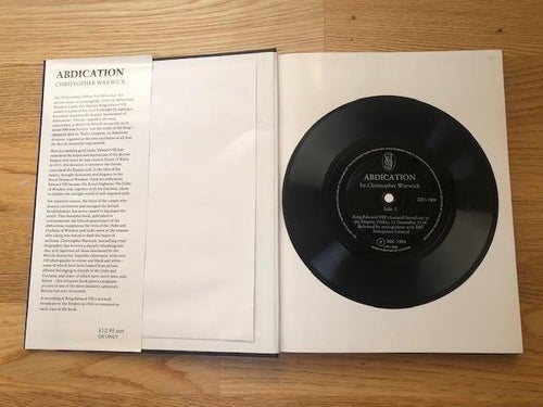Abdication By Christopher Warwick 1986 - Includes a recording of the speech