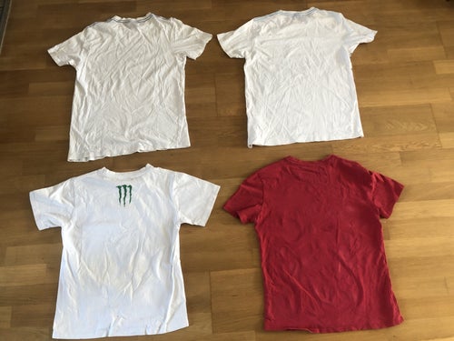 4 st T-shirts i olika färger och mönster storlek M