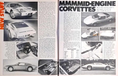 CORVETTE, VOLVO ARTIKEL PRESSKLIPP 1973