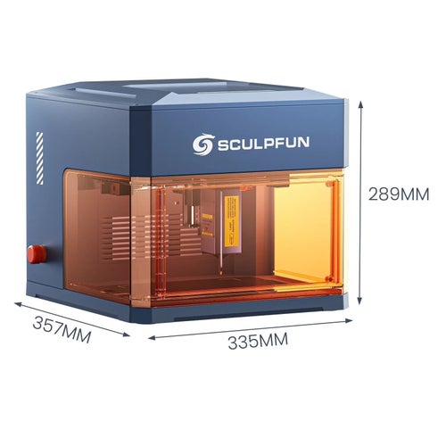SCULPFUN iCube Ultra 12W laserskärare + Air purifyer + Air assist + material