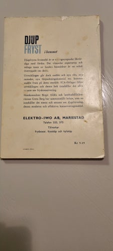 Retro Bok Djupfryst 1959