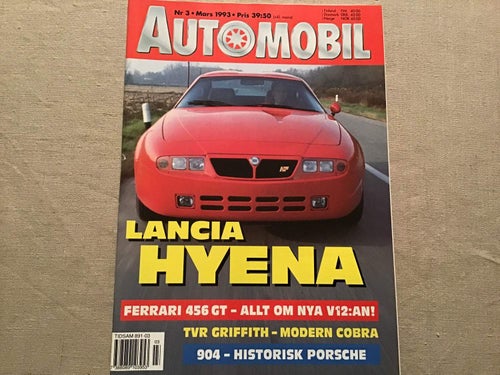 AUTOMOBIL NR 3 1993 LANCIA HYENA FERRARI 456 GT,PORSCHE 904 MASERATI 3500 GT