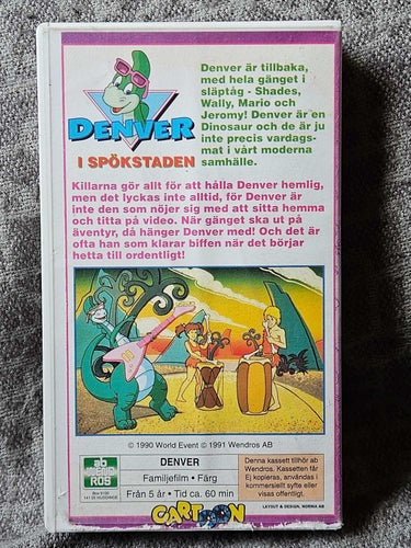 DENVER I SPÖKSTADEN - SVENSK TAL - VHS .