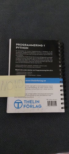 Programmering 1 med Python - Lärobok av Jan Sundström