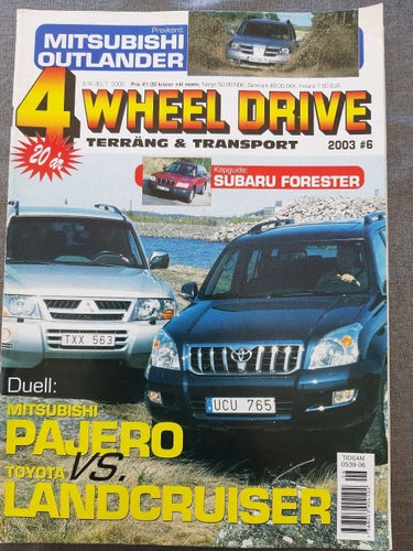 4 Wheel Drive nr 6 2003: Toyota Land Cruiser, Mitsubishi Pajero + Outlander