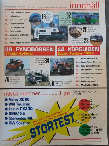 4 Wheel Drive nr 6 2003: Toyota Land Cruiser, Mitsubishi Pajero + Outlander