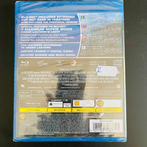 GREEN LANTERN - EXTENDED CUT. BLU-RAY ACTION. INPLASTAD