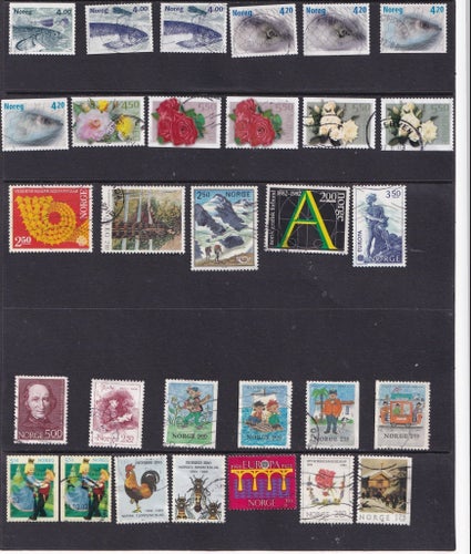 NORGE 100 olika märken utgivna efter 1980