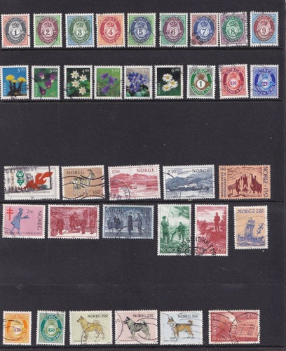 NORGE 100 olika märken utgivna efter 1980