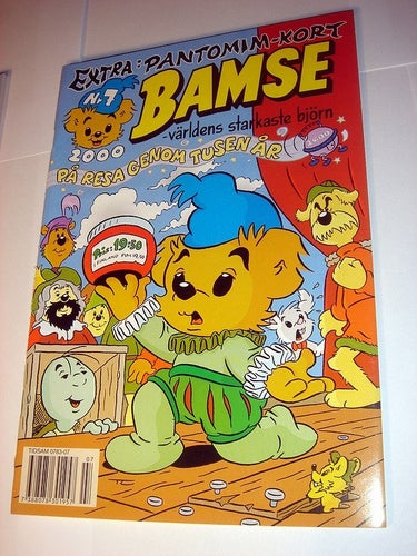 BAMSE 2000 7 (svensk) NY OLÄST EXTRA PANTOMIM-KORT