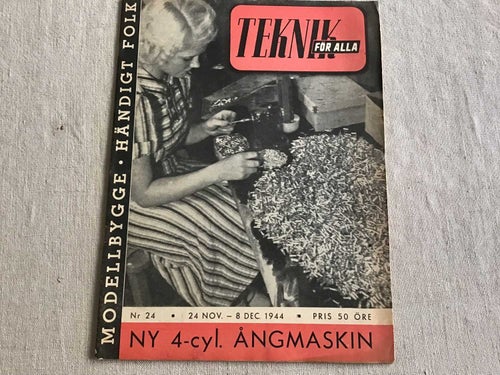 TEKNIK FÖR ALLA NR 24 1944 HARTS PERSTORP ÄTTIKSFABRIKEN,MELOGRAFEN,KATALYSEN