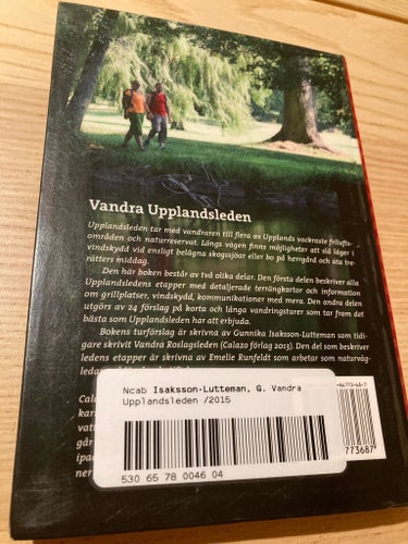Vandra Upplandsleden av Gunnika Isaksson-Lutteman & Emelie Runfeldt, 2015