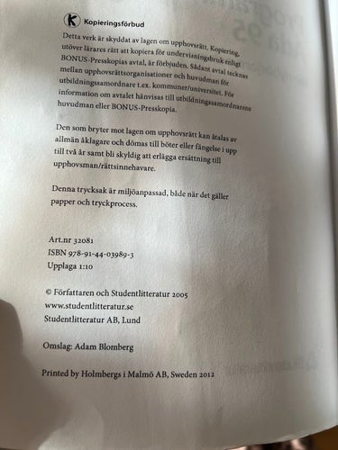 Kurslitteratur- Programmering